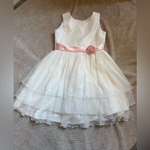 Jona Michelle Ivory and Blush Formal Dress
